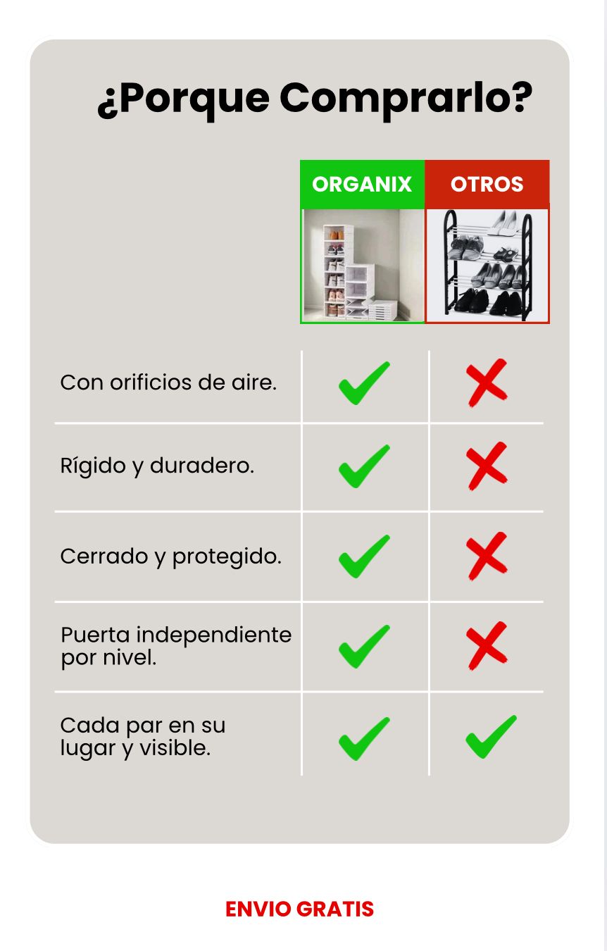 ORGANIZADOR DE ZAPATOS DE 6 NIVELES