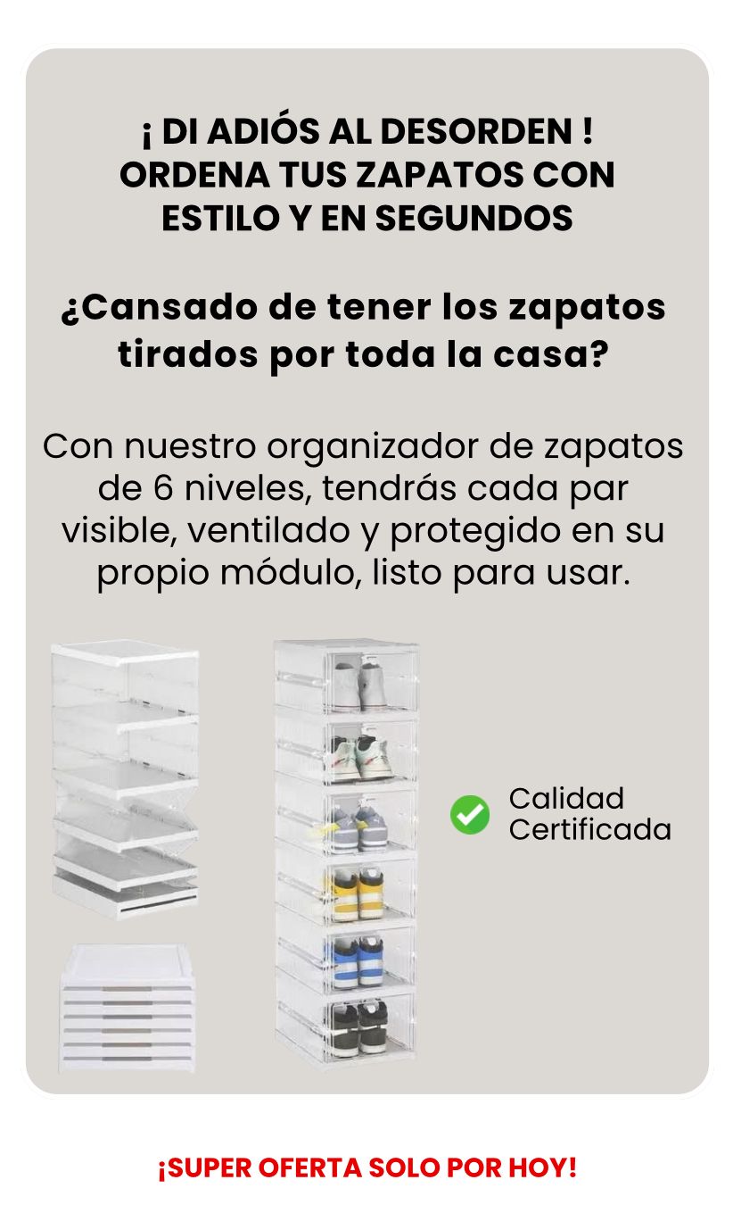 ORGANIZADOR DE ZAPATOS DE 6 NIVELES